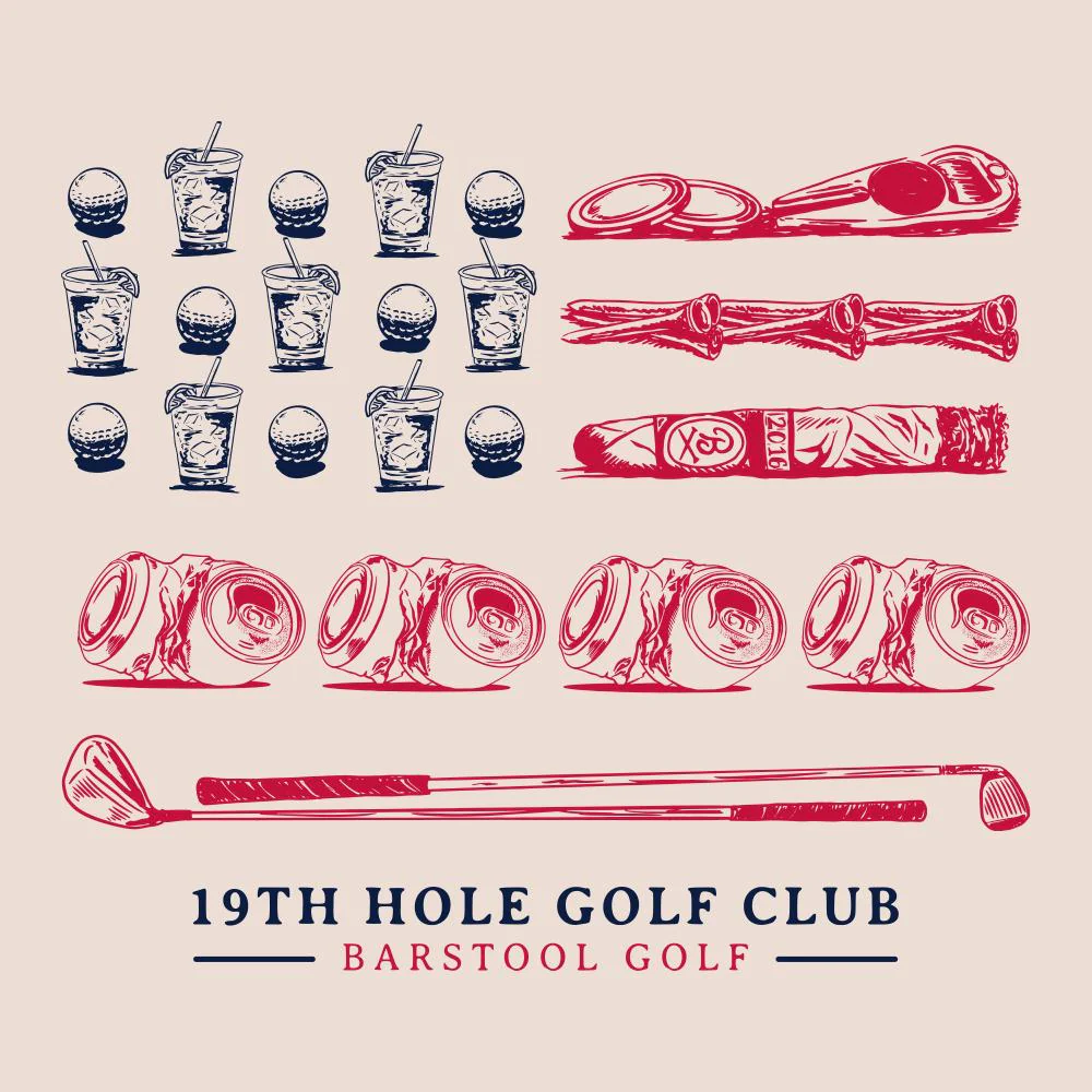 19th Hole Golf Club Flag Pocket Tee - Image 2
