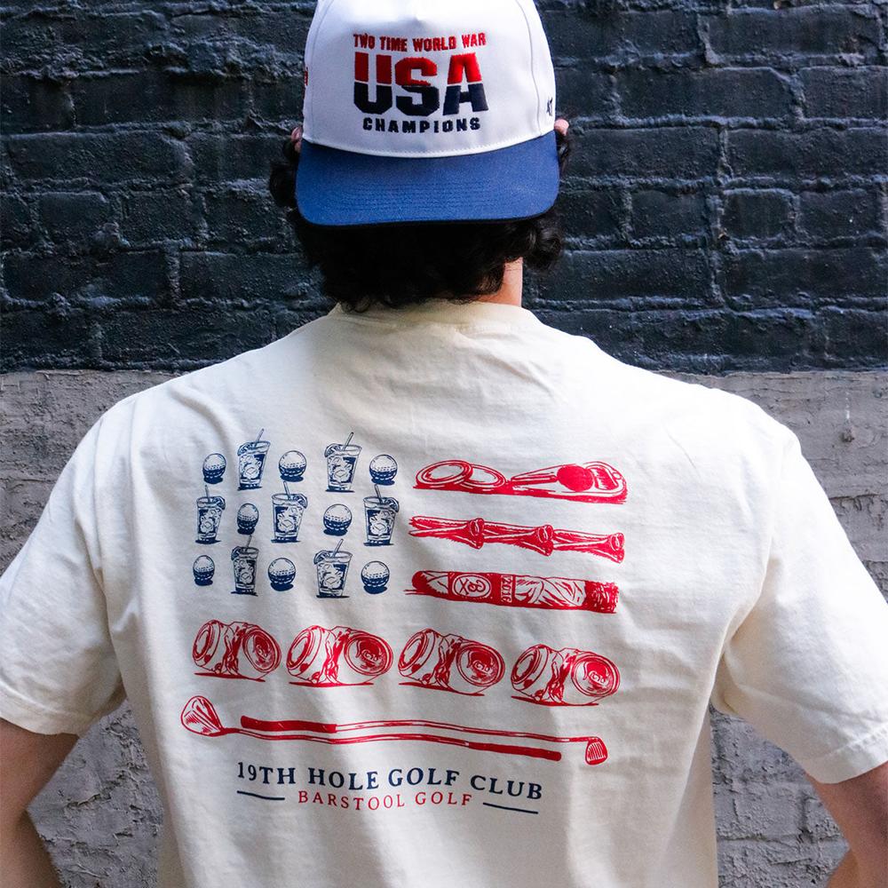 19th Hole Golf Club Flag Pocket Tee - Image 3