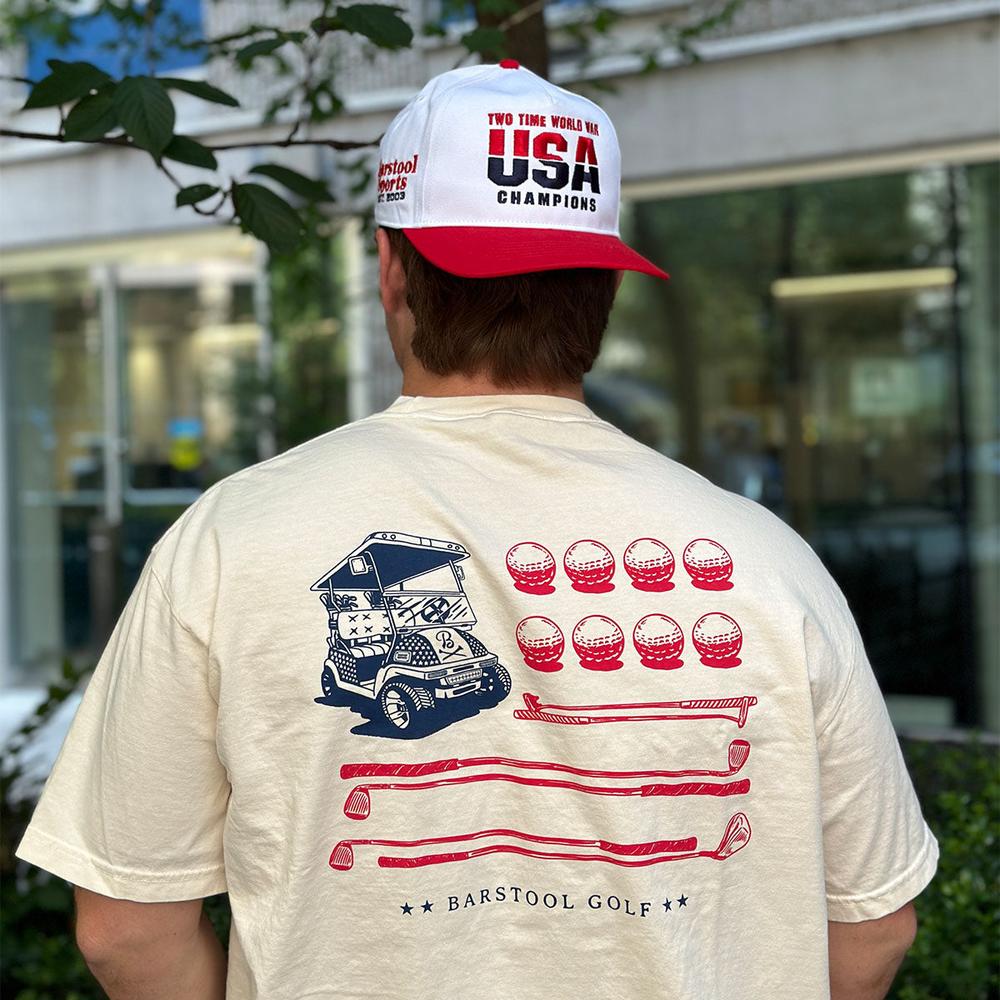 Barstool Golf Cart Flag Pocket Tee - Image 3