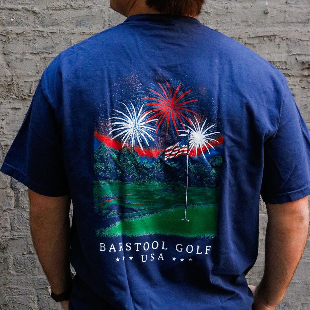 Barstool Golf Fireworks Pocket Tee - Image 3