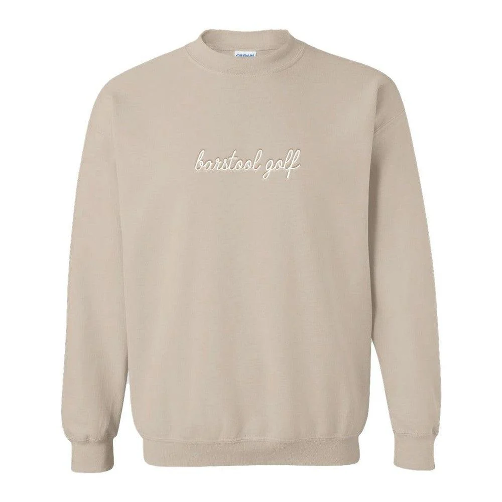 Barstool Golf Script Embroidered Crewneck - Image 2