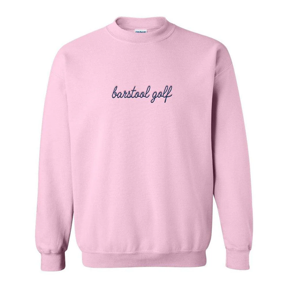 Barstool Golf Script Embroidered Crewneck - Image 3
