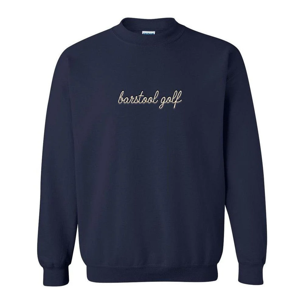 Barstool Golf Script Embroidered Crewneck - Image 4