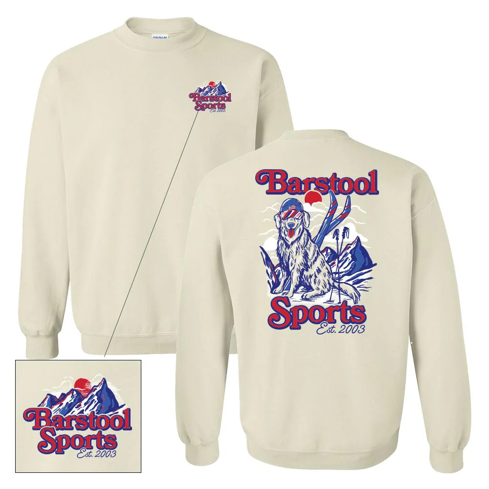 Barstool Sports Dog Ski Mountain Crewneck