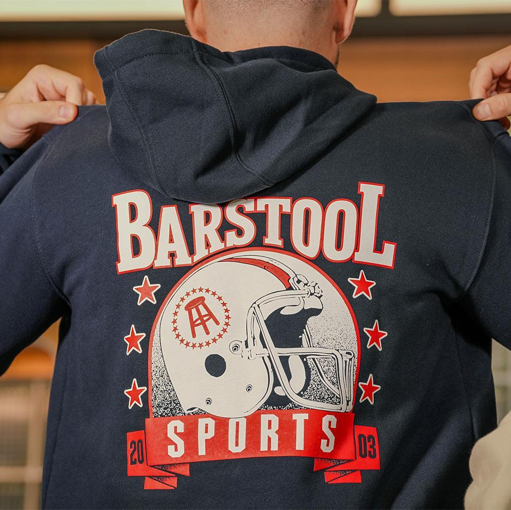 Barstool Sports Football Helmet Premium Hoodie - Image 3