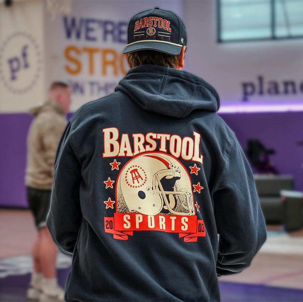 Barstool Sports Football Helmet Premium Hoodie - Image 7