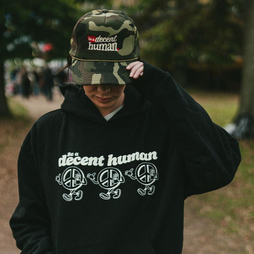Be a Decent Human Peace Hoodie - Image 3