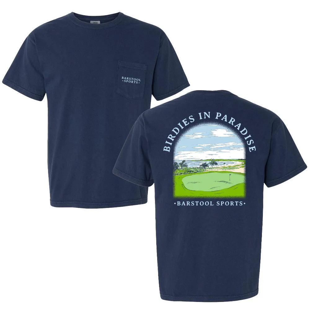 Birdies In Paradise Pocket Tee