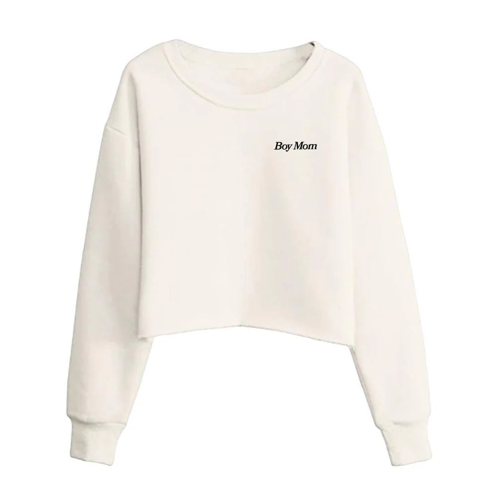 Boy Mom Embroidered Cropped Crewneck II - Image 2