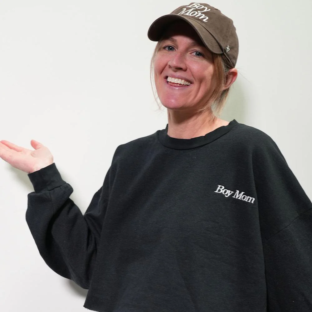 Boy Mom Embroidered Cropped Crewneck II - Image 6