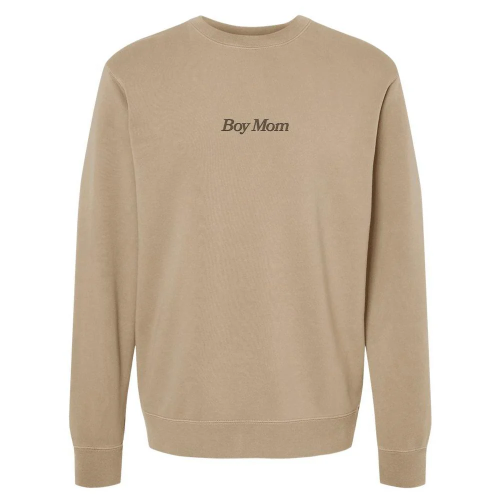 Boy Mom Embroidered Pigment Dyed Crewneck - Image 10