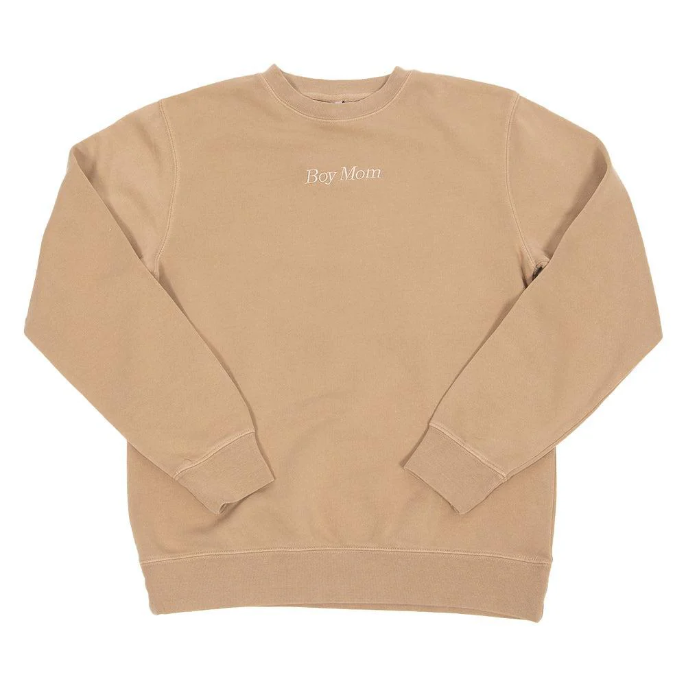 Boy Mom Embroidered Pigment Dyed Crewneck - Image 13