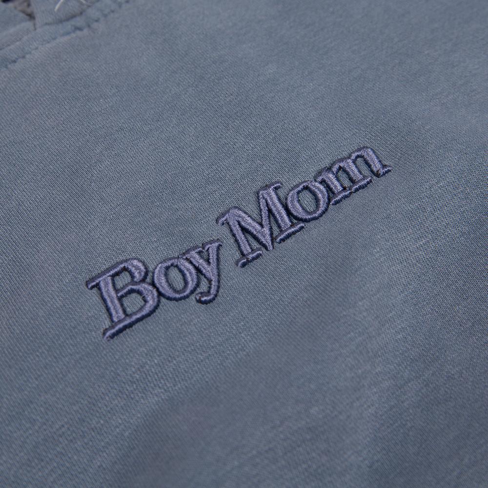 Boy Mom Raised Embroidery Pigment Dyed Hoodie - Image 4