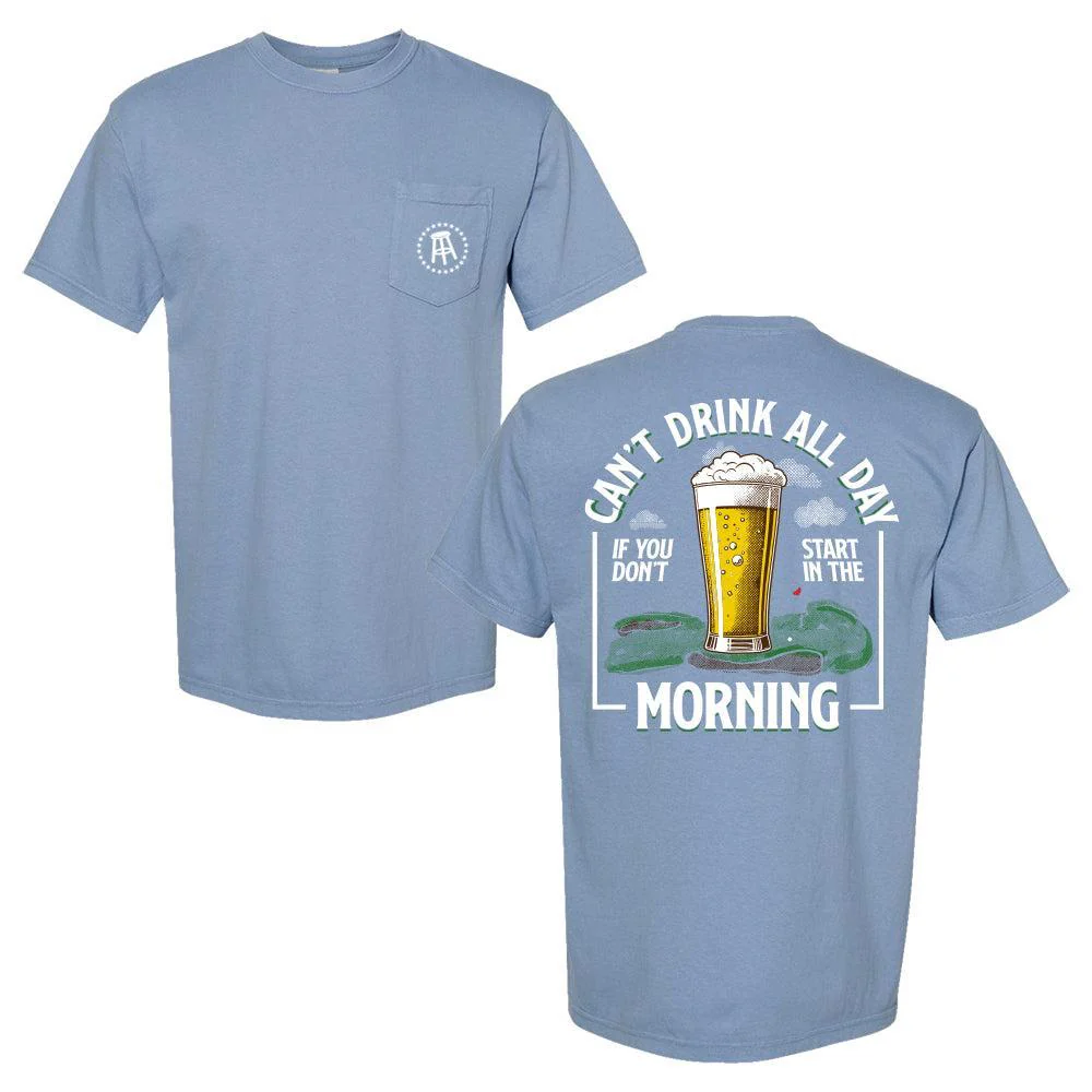 Can't Drink All Day Golf Pocket Tee - Image 4