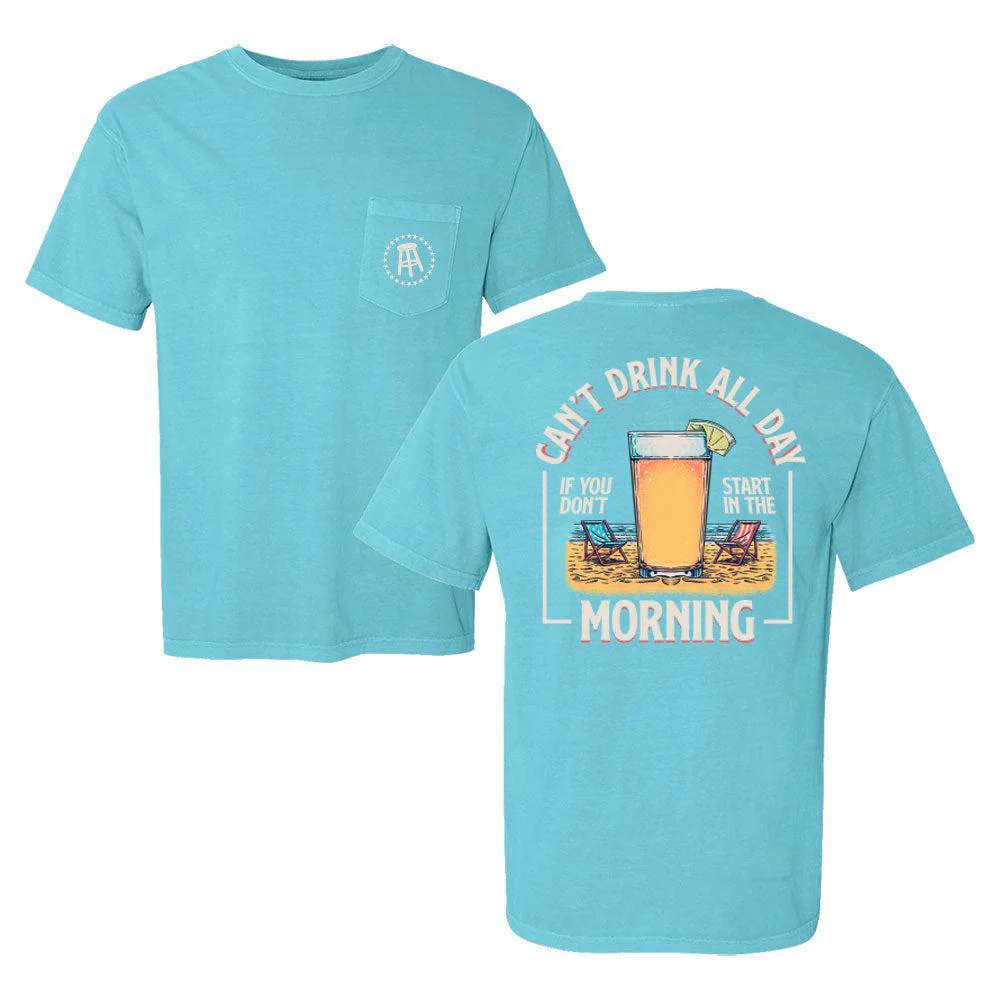 Can't Drink All Day Summer Pocket Tee - Image 2