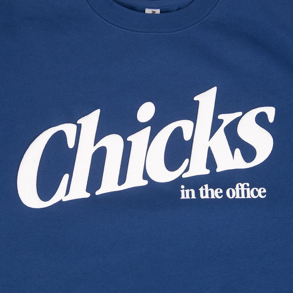 Chicks In The Office Puff Print Crewneck - Image 3