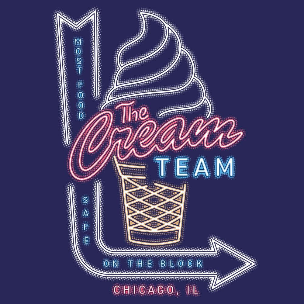 Cream Team Neon Sign Pocket Tee - Image 3