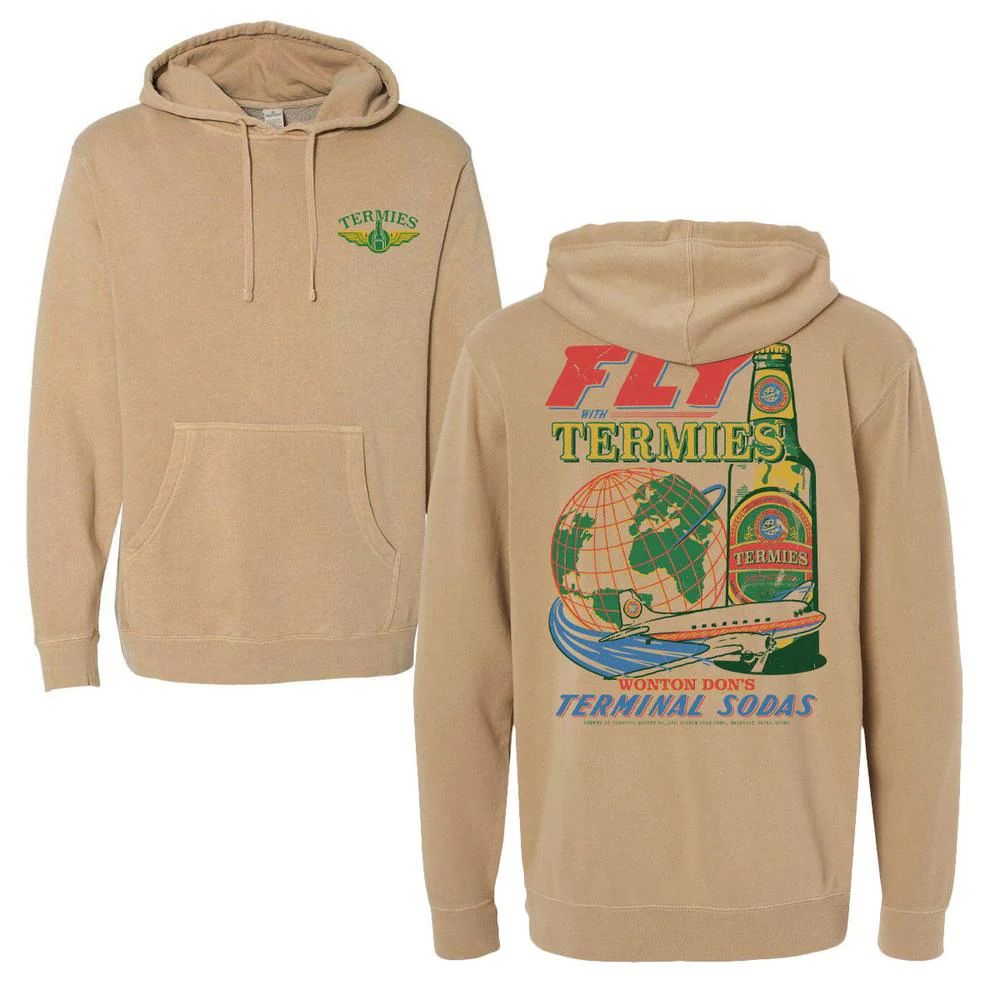 Fly With Termies Pigment Dyed Hoodie
