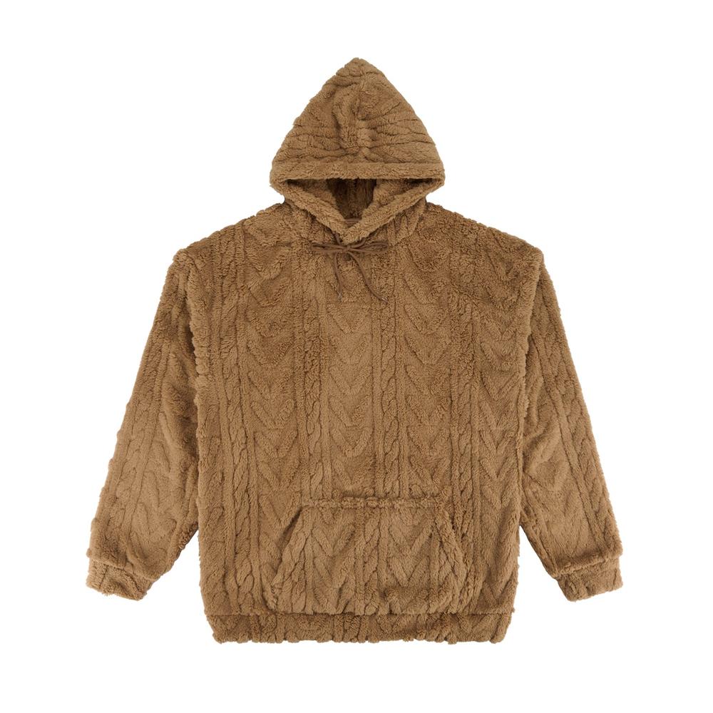 Geometric Plush Hoodie