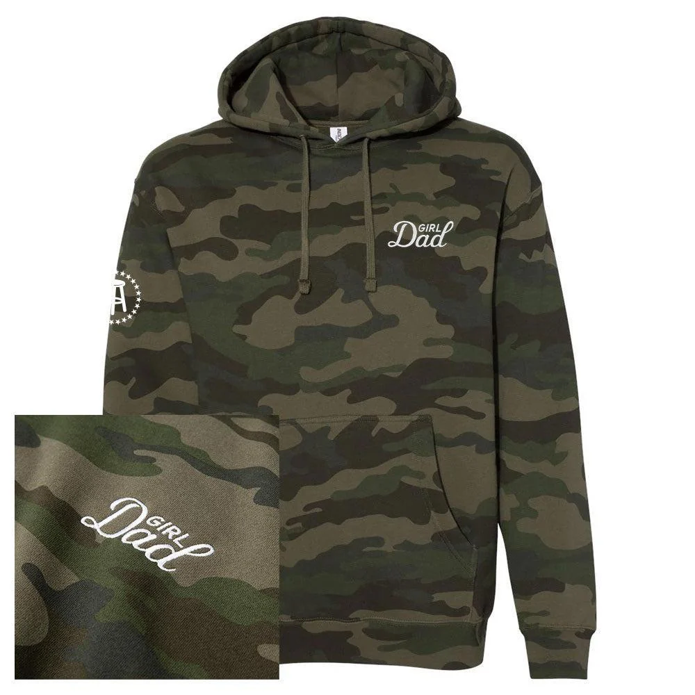 Girl Dad Embroidered Camo Hoodie