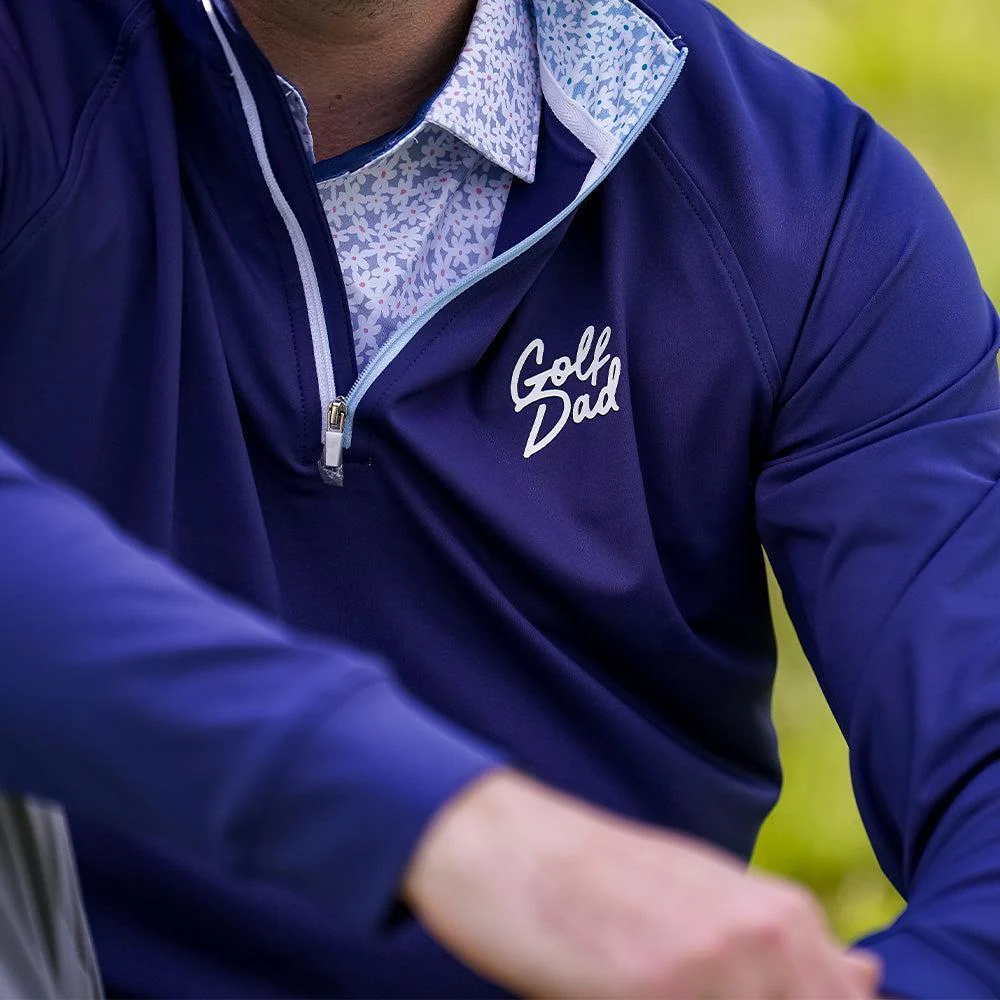 Golf Dad Floral Quarter Zip - Image 4