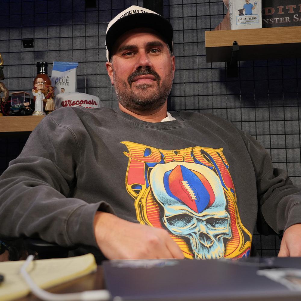 Pardon My Take Football Skull Crewneck - Image 2