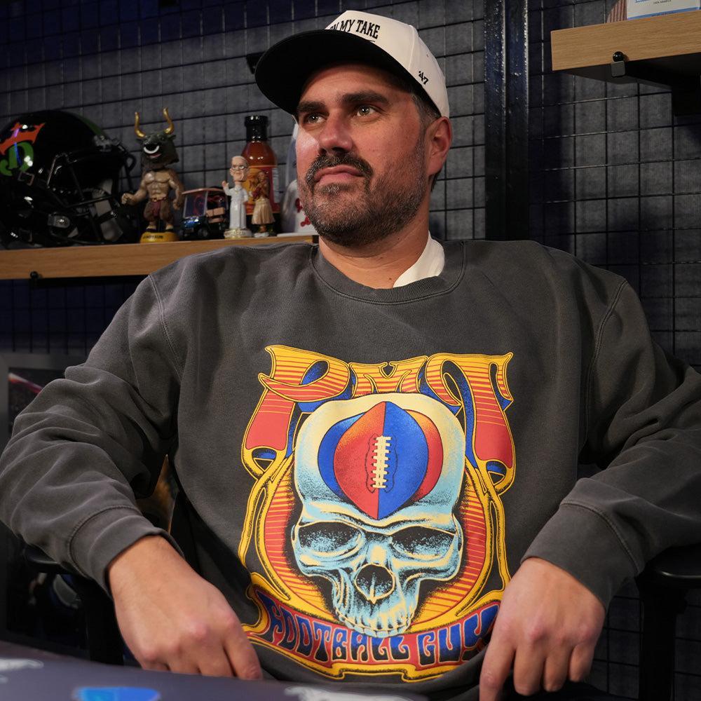 Pardon My Take Football Skull Crewneck - Image 3