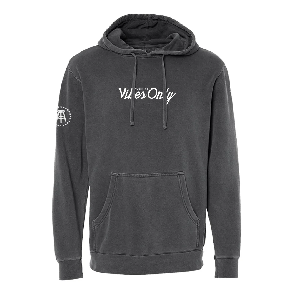 Positive Vibes Only Embroidered Premium Hoodie