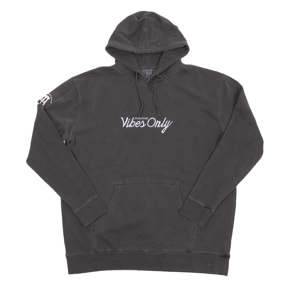 Positive Vibes Only Embroidered Premium Hoodie - Image 2