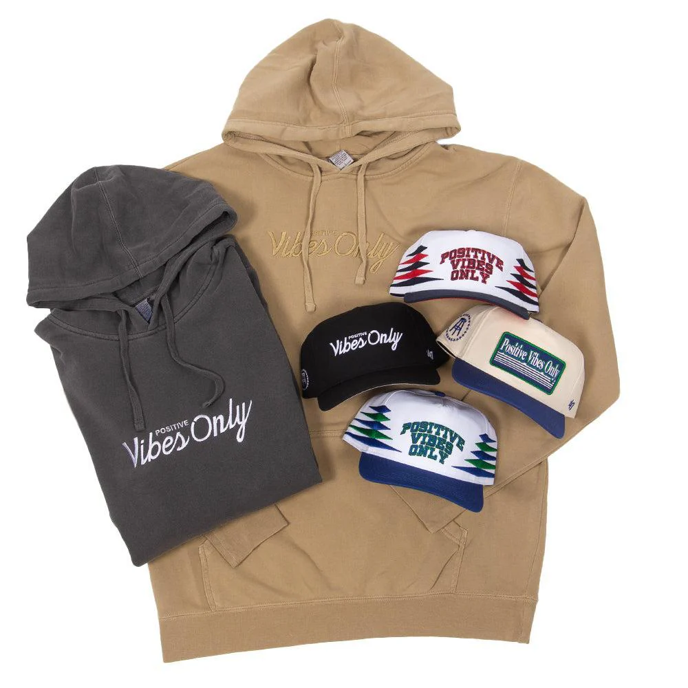 Positive Vibes Only Embroidered Premium Hoodie - Image 9