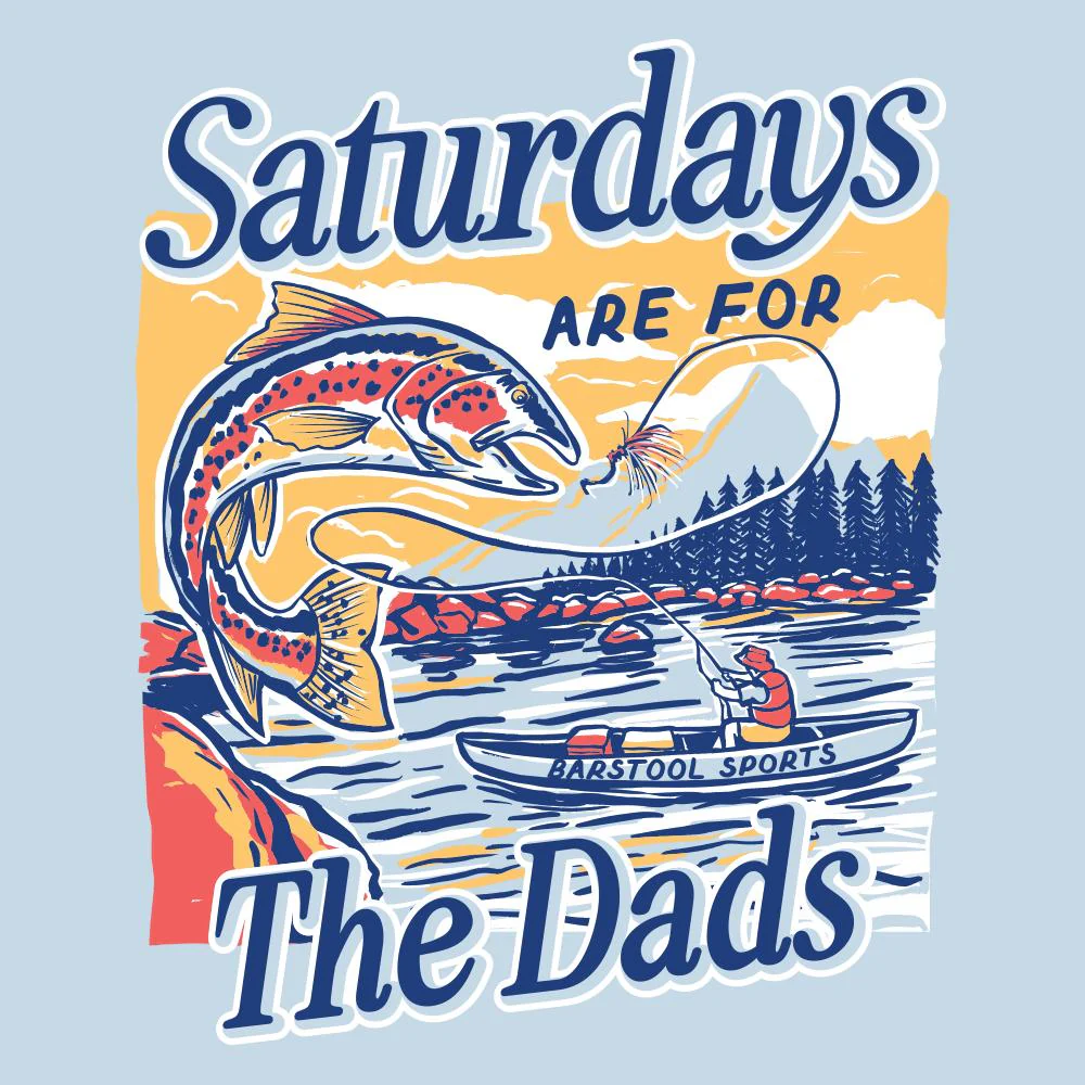 Saturdays Are For The Dads Fish Pocket Tee - Image 2