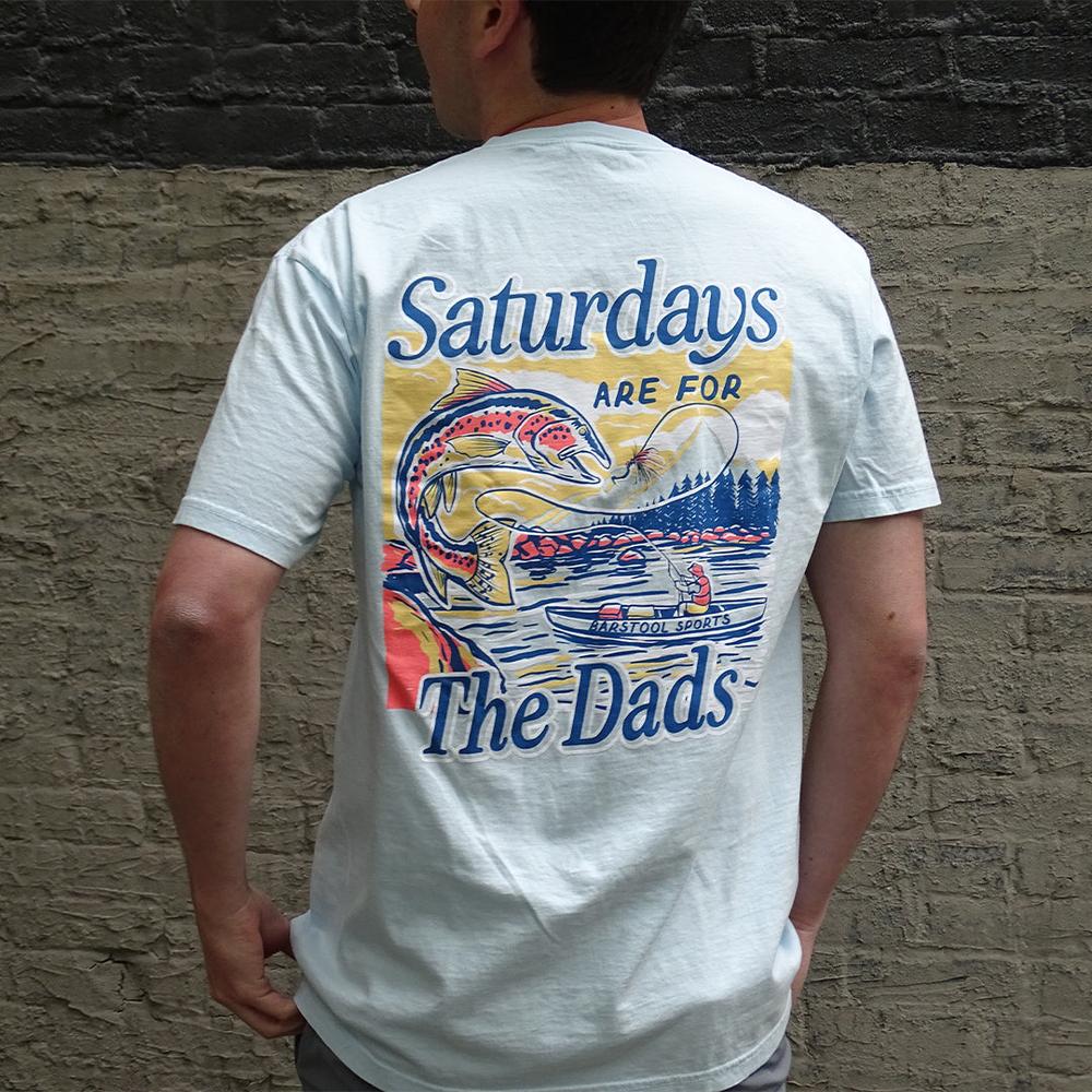Saturdays Are For The Dads Fish Pocket Tee - Image 3