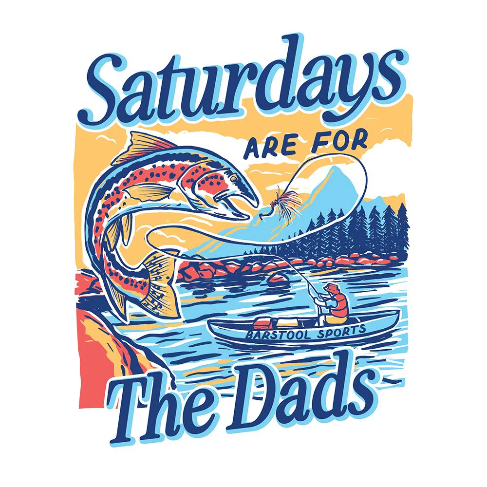 Saturdays Are For The Dads Fish Pocket Tee - Image 5