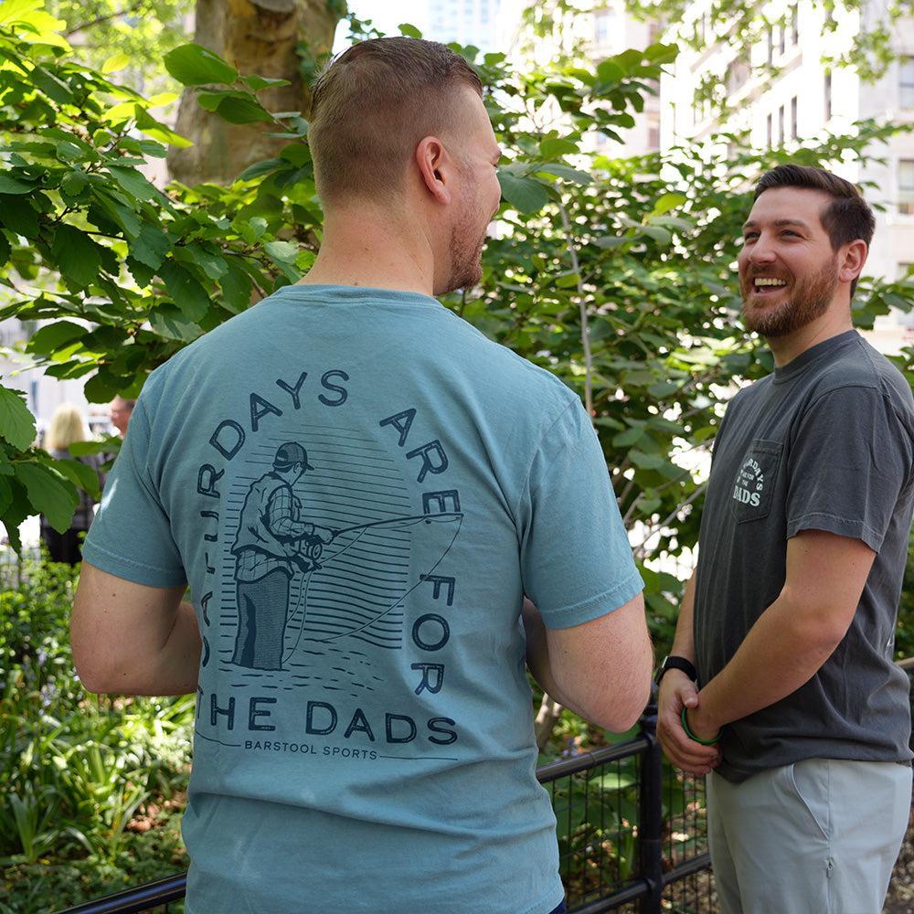 Saturdays Are For The Dads Fish Retro Pocket Tee - Image 2