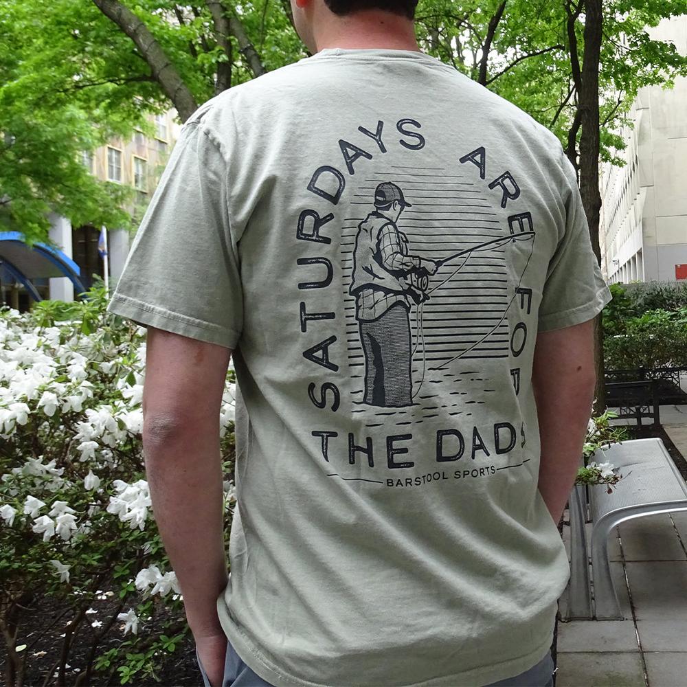 Saturdays Are For The Dads Fish Retro Pocket Tee - Image 5