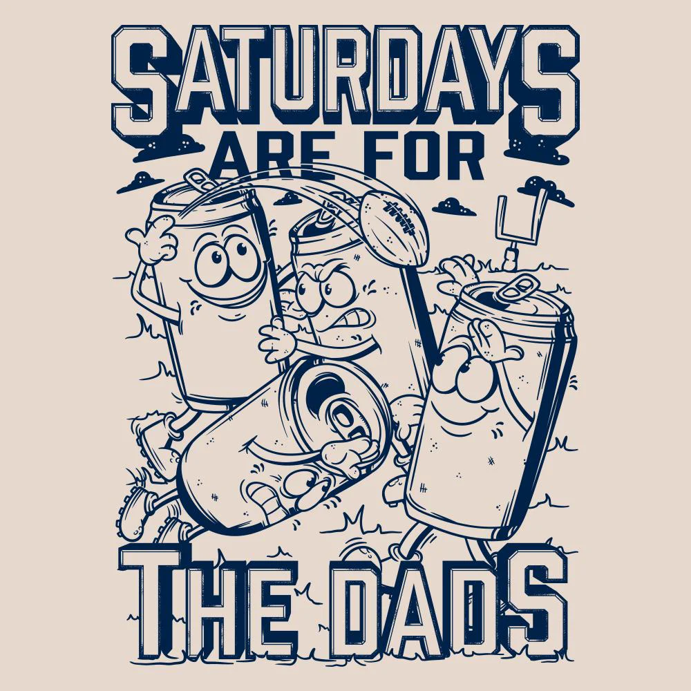 Saturdays Are For The Dads Football Pocket Tee - Image 5