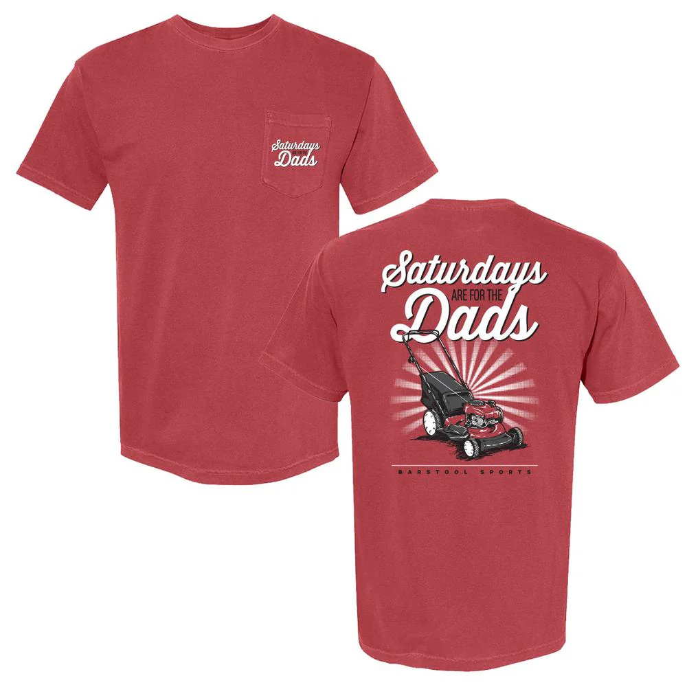 Saturdays Are For The Dads Push Mower Pocket Tee