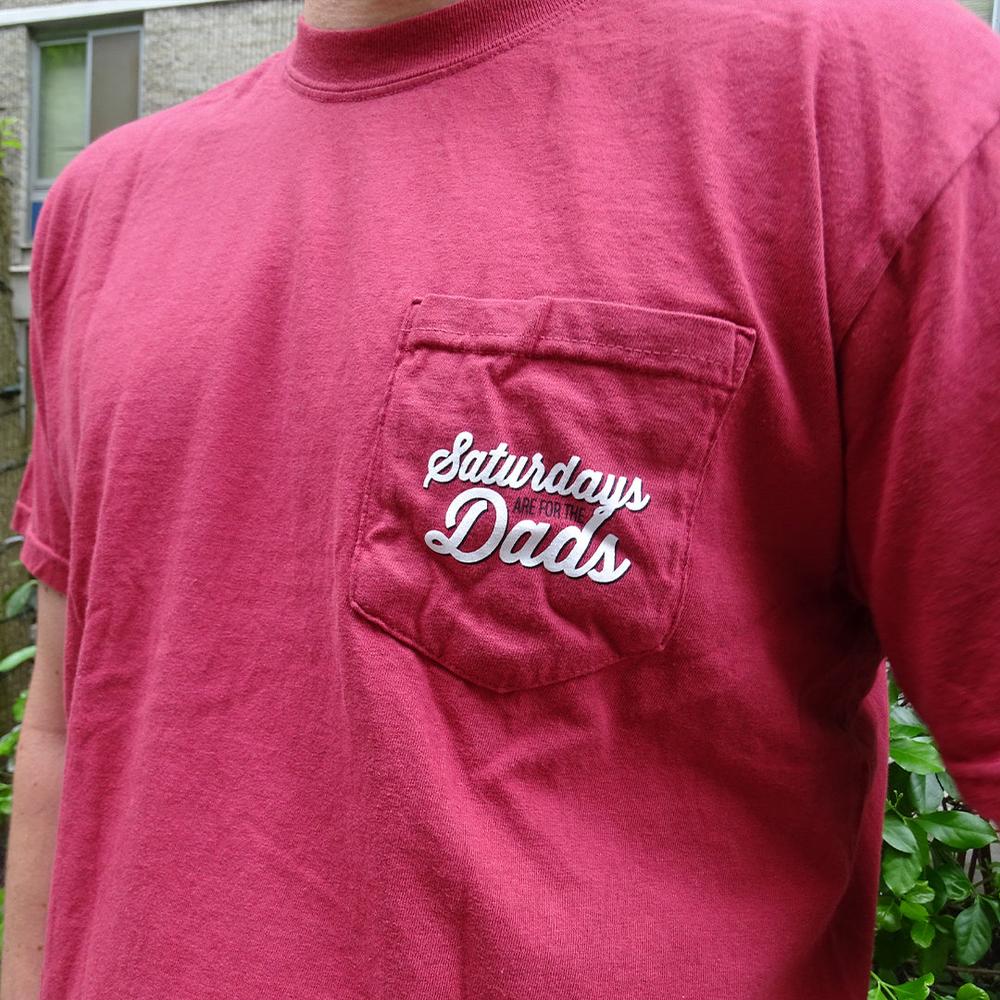Saturdays Are For The Dads Push Mower Pocket Tee - Image 3
