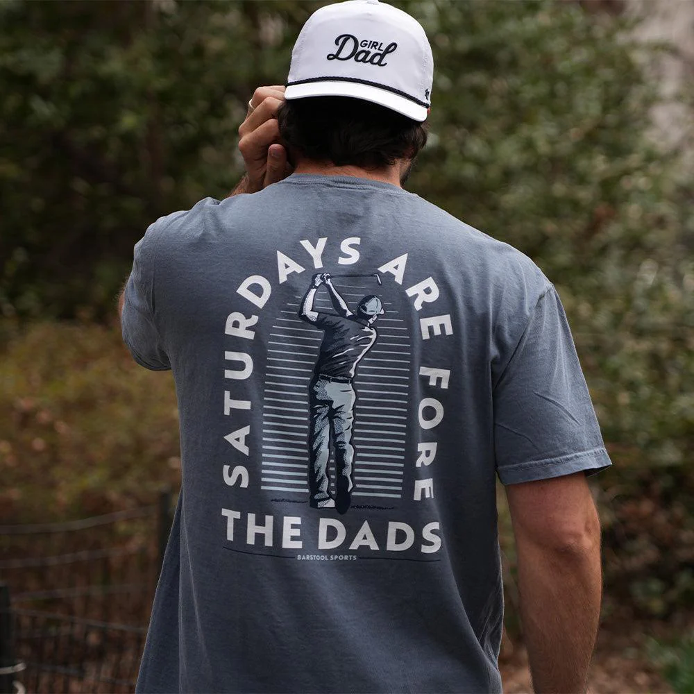 Saturdays Are Fore The Dads Golfer Pocket Tee - Image 2