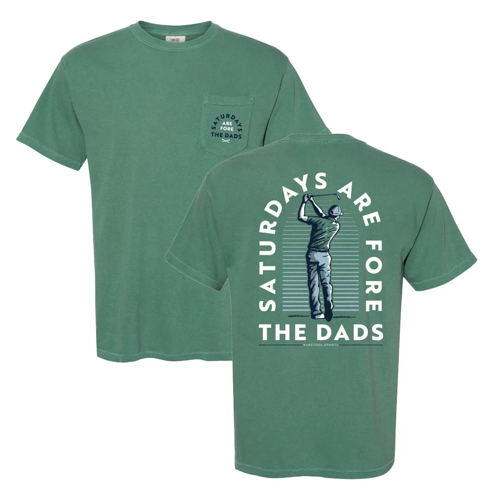 Saturdays Are Fore The Dads Golfer Pocket Tee - Image 4