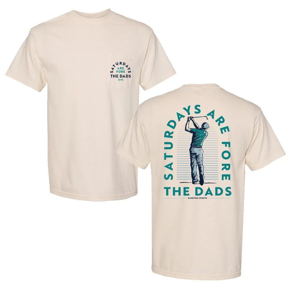 Saturdays Are Fore The Dads Golfer Pocket Tee - Image 6