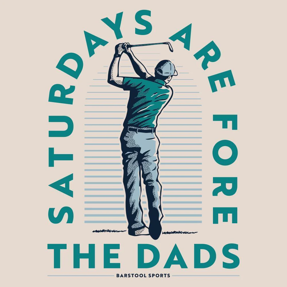 Saturdays Are Fore The Dads Golfer Pocket Tee - Image 7
