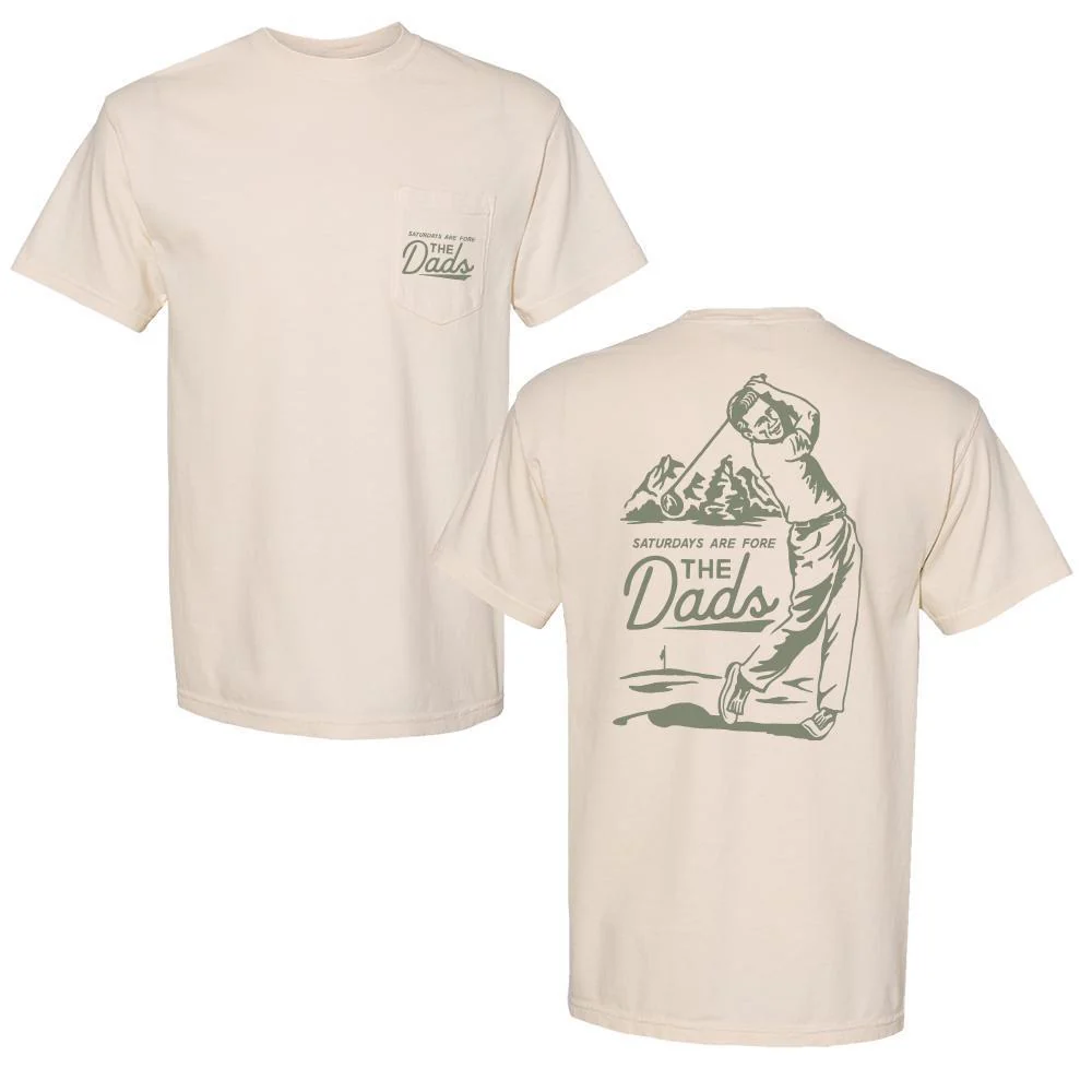 Saturdays Are Fore the Dads Swing Pocket Tee - Image 3