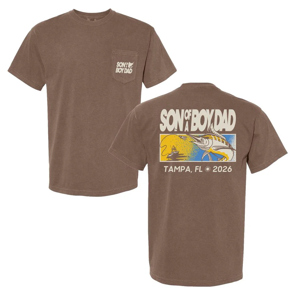 Son of a Boy Dad Fish Pocket Tee - Image 2