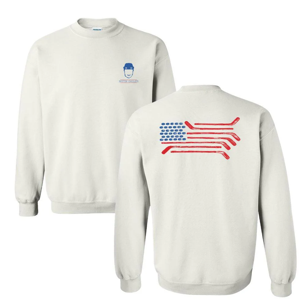 Spittin Chiclets Flag Crewneck