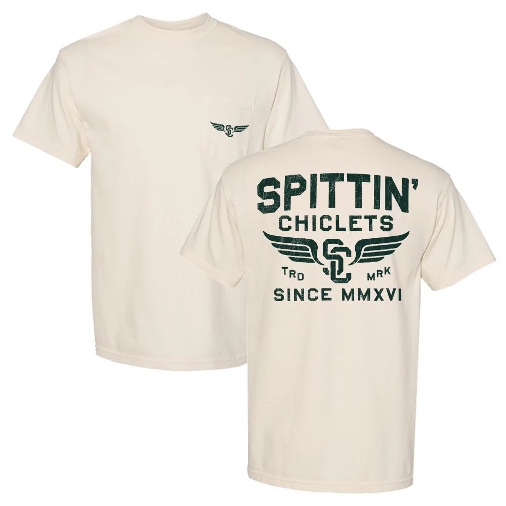 Spittin Chiclets Wings Pocket Tee
