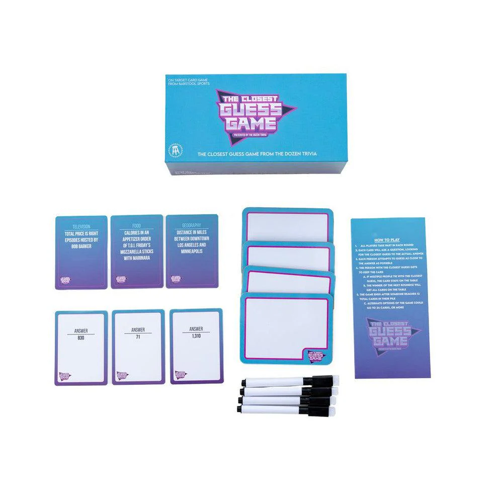 The Closest Guess Dozen Trivia Game